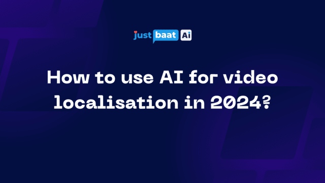 AI for video localisation