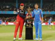 Determined Stars Shine : RCB’s Shreyanka Patil and Asha Sobhana Support Their Team RCB's Shreyanka Patil and Asha Sobhana Support Their Team.