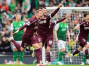 Hibernian vs Hearts Football club secured a 2-1 Victory on March 1, 2025: Victory over city rivals Heart at easter roads Hibernian vs Hearts Football club