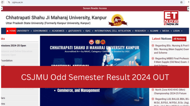 CSJMU Result 2025: What Students Need to Know Students at Chhatrapati Shahu Ji Maharaj University are eagerly awaiting the results for 2025. This article covers what to expect and how to access the results. Image courtesy (etstatic.tnn.in)