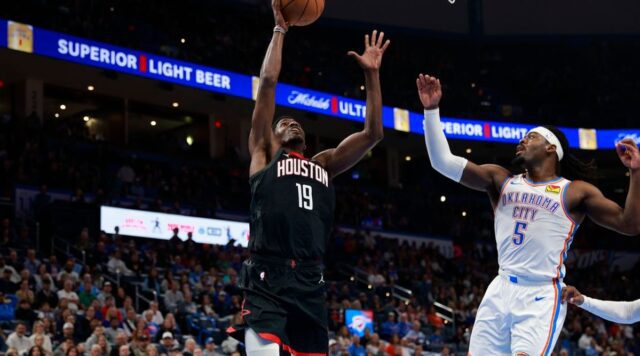 Rockets Show Heart in Narrow Loss Against Thunder Despite Injury Woes - Image 1 The Houston Rockets battled valiantly against the Thunder, showcasing young talent despite key injuries, ultimately losing 137-128. Image courtesy (cdn.vox-cdn.com)