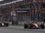 A recap of the thrilling 2025 Australian Grand Prix featuring Norris, Verstappen, and Hamilton, highlighting key moments and outcomes. Image courtesy (media.formula1.com)