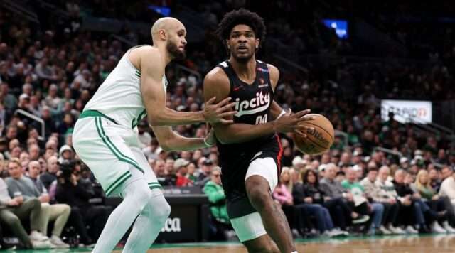 Trail Blazers vs. Celtics: A Clash of Titans in the NBA The thrilling NBA matchup between the Portland Trail Blazers and the Boston Celtics showcased intense competition, star players, and a nail-biting finish, highlighting the evolving dynamics of professional basketball. Image courtesy (cdn.vox-cdn.com)