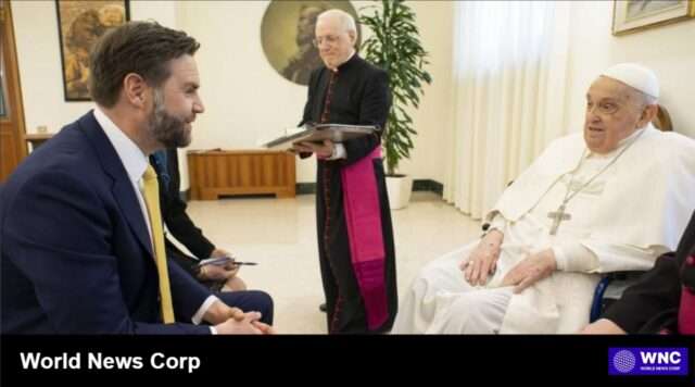 A Historic Meeting: JD Vance and Pope Francis Amidst Disagreement Explore the significant meeting between JD Vance and Pope Francis, highlighting their differing views and the impact of faith on politics (ichef.bbci.co.uk).
