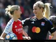 Arsenal Ladies face Lyon Women in a thrilling UEFA Women's Champions League semi-final, battling for a final spot after a tense first leg. Image courtesy (jb-optimus.s3.ap-south-1.amazonaws.com)