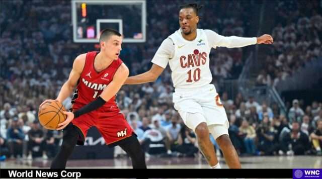 Cavs vs Heat: A Battle of the Eastern Conference Heavyweights Explore the thrilling rivalry between the Cleveland Cavaliers and Miami Heat in the playoffs, featuring key players like Donovan Mitchell and Tyler Herro. Image courtesy (jb-optimus.s3.ap-south-1.amazonaws.com)