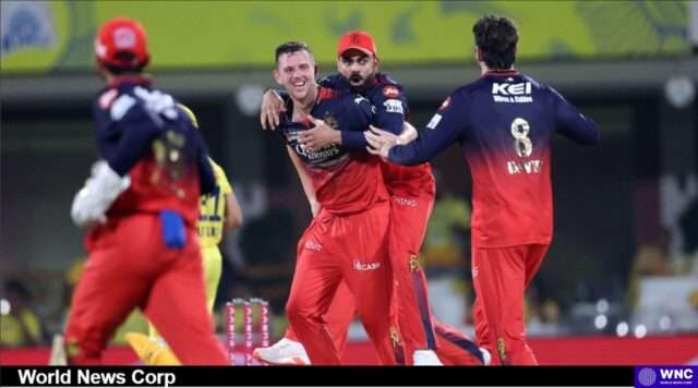 Josh Hazlewood: The Rising Star of IPL's Bowling Attack Explore Josh Hazlewood's impressive performance in the IPL and his vital role in RCB's success this season. Image courtesy (bsmedia.business-standard.com)