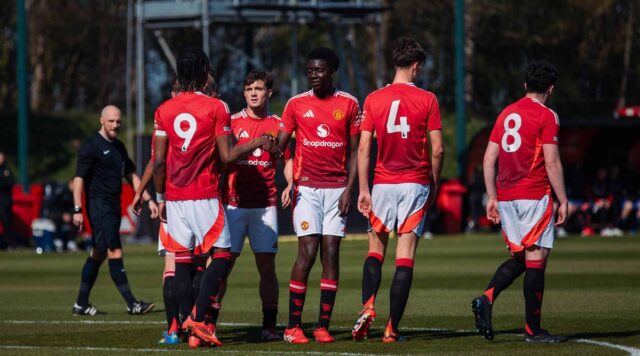 Manchester United U-18 vs Leeds United U-18: A Clash of Young Talents A detailed recap of the thrilling Manchester United U-18 match against Leeds United U-18, highlighting young talents Victor Musa and JJ Gabriel. Image courtesy (assets.manutd.com)