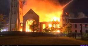 The Clayborn Temple Church fire highlights its historical significance in Memphis and the civil rights movement (bloximages.chicago2.).